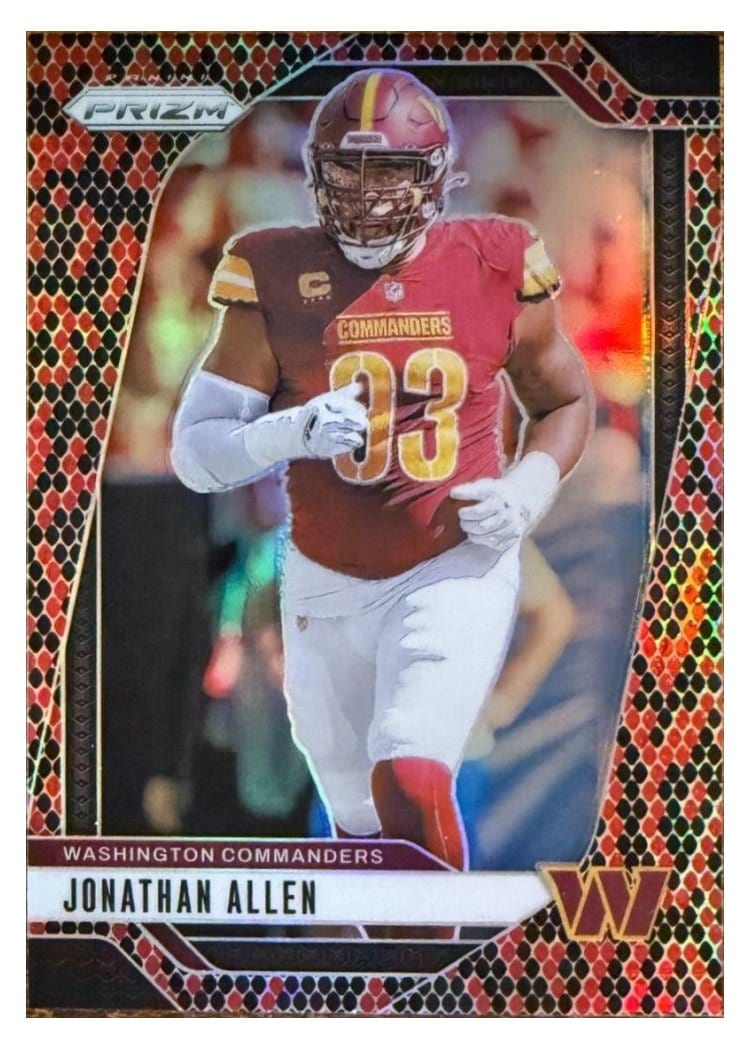 2024 Panini Prizm Base Set Jonathan Allen #292 card