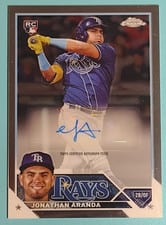 2023 Topps Chrome Update Autograph Jonathan Aranda #AC-JA card