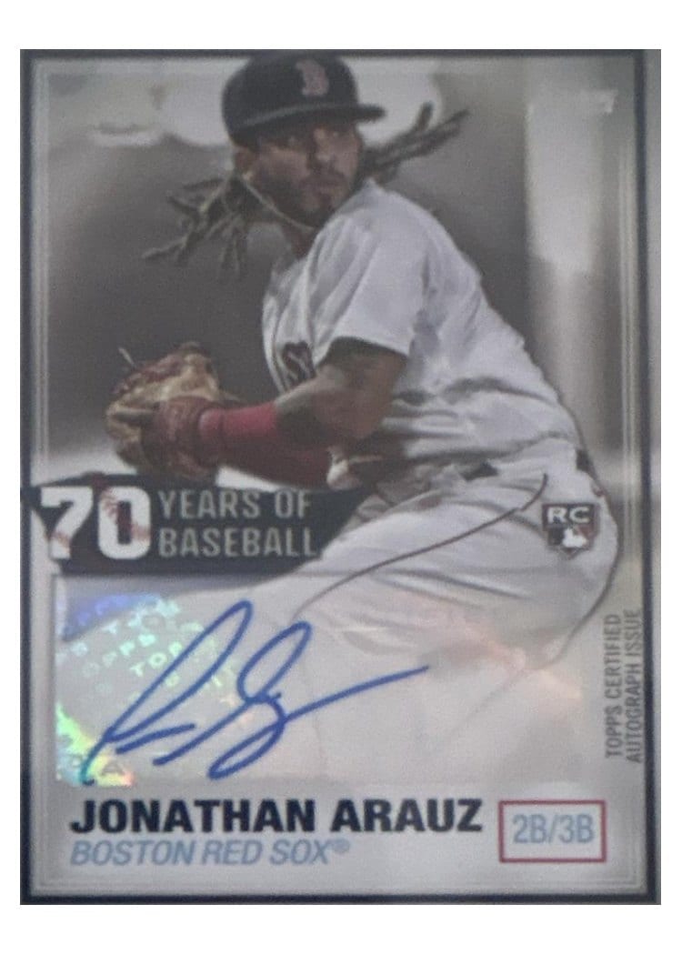 2021 Topps 70 Years of Topps Autographs Jonathan Arauz #70YA-JAR card