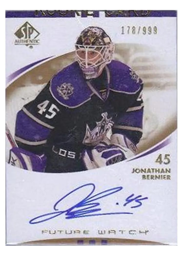 2007 SP Authentic Jonathan Bernier #219 card