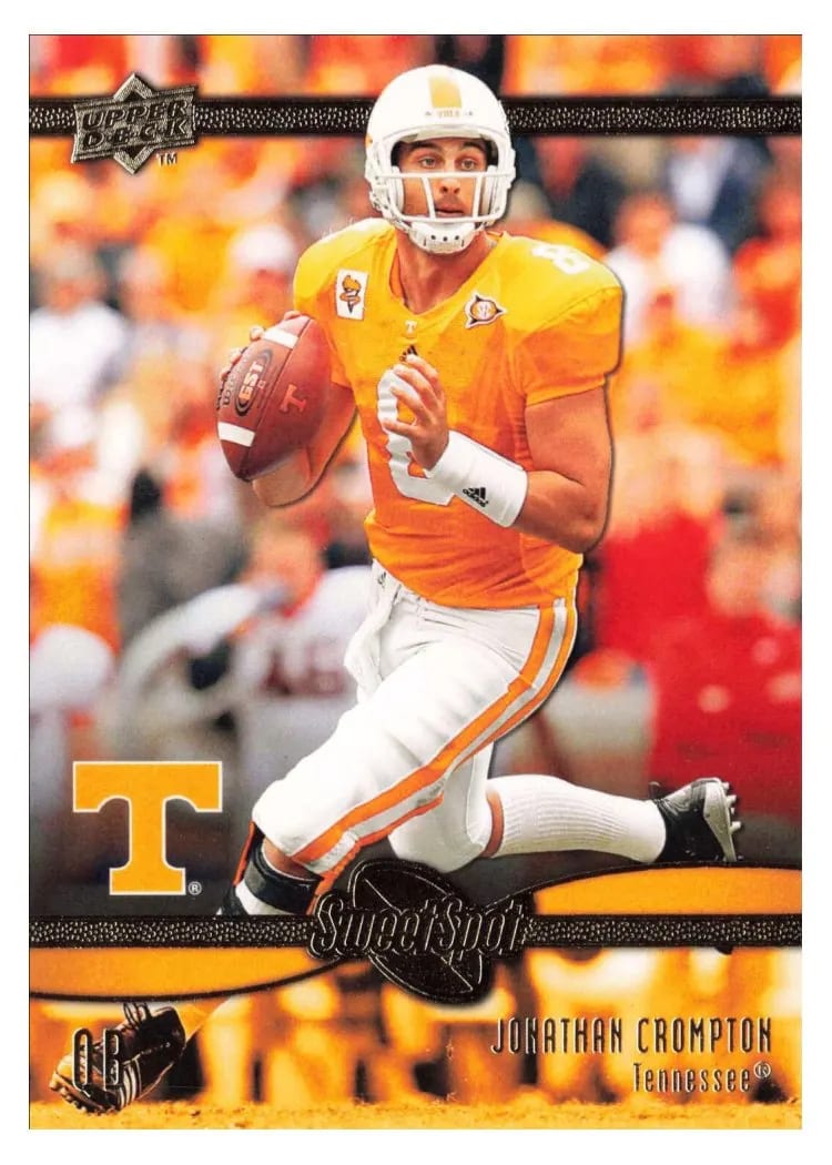 2010 Upper Deck Sweet Spot Jonathan Crompton #75 card
