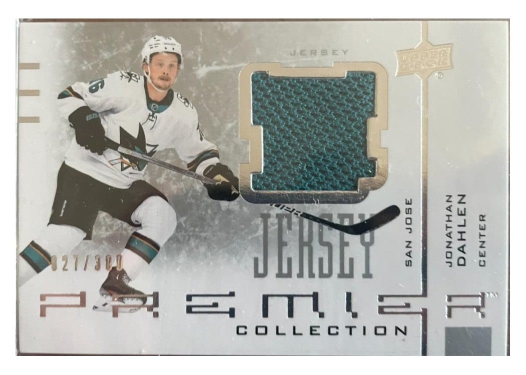 2021-22 Upper Deck Premier 20th Anniversary Jersey Jonathan Dahlen #AJ-JD card