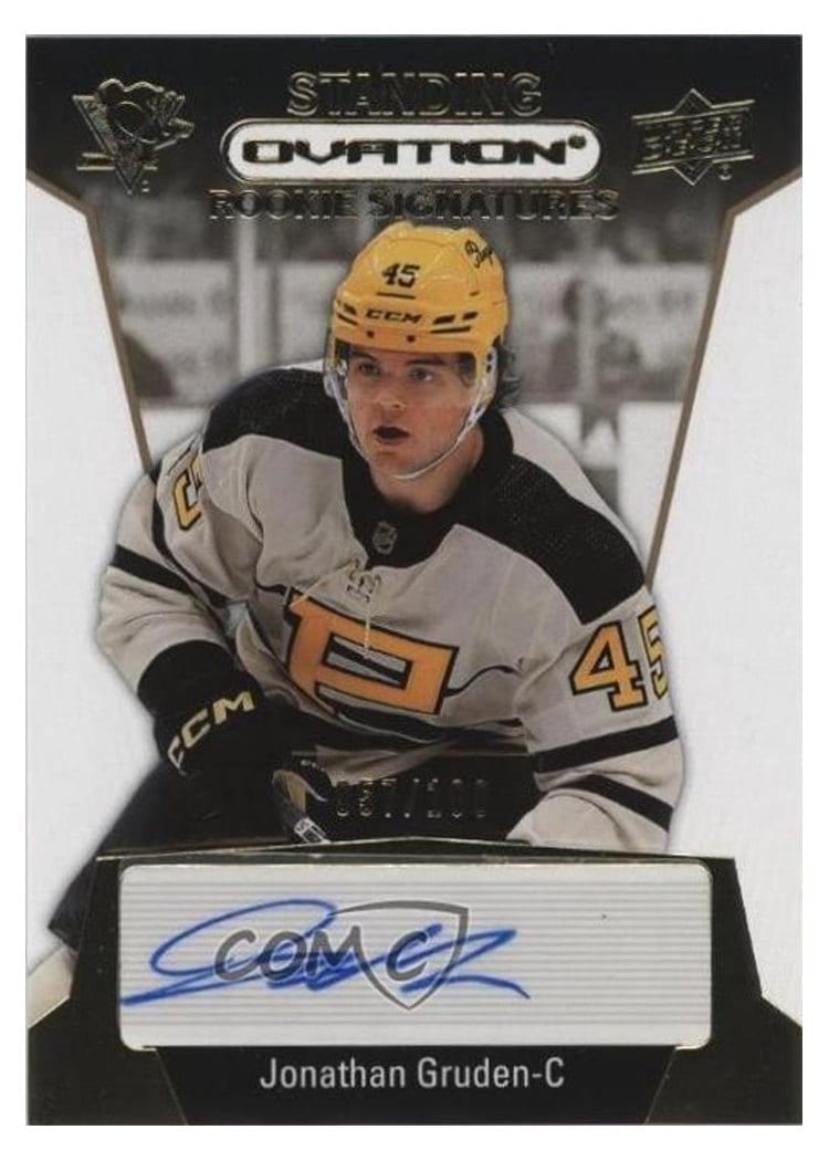 2023-24 Upper Deck Ovation Standing Ovation Rookie Signatures Jonathan Gruden #SORS-GR card