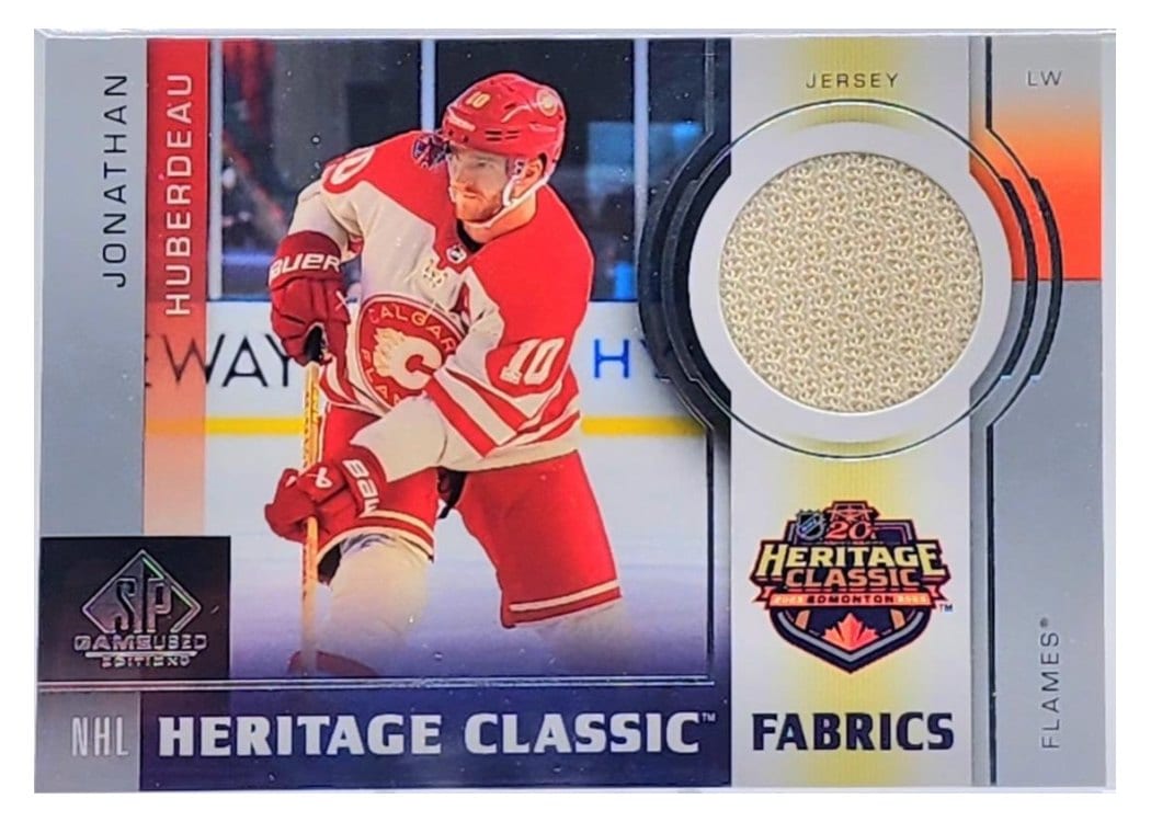 2024-25 SP Game Used 2023 Heritage Classic Fabrics Jonathan Huberdeau #HCF-6 card