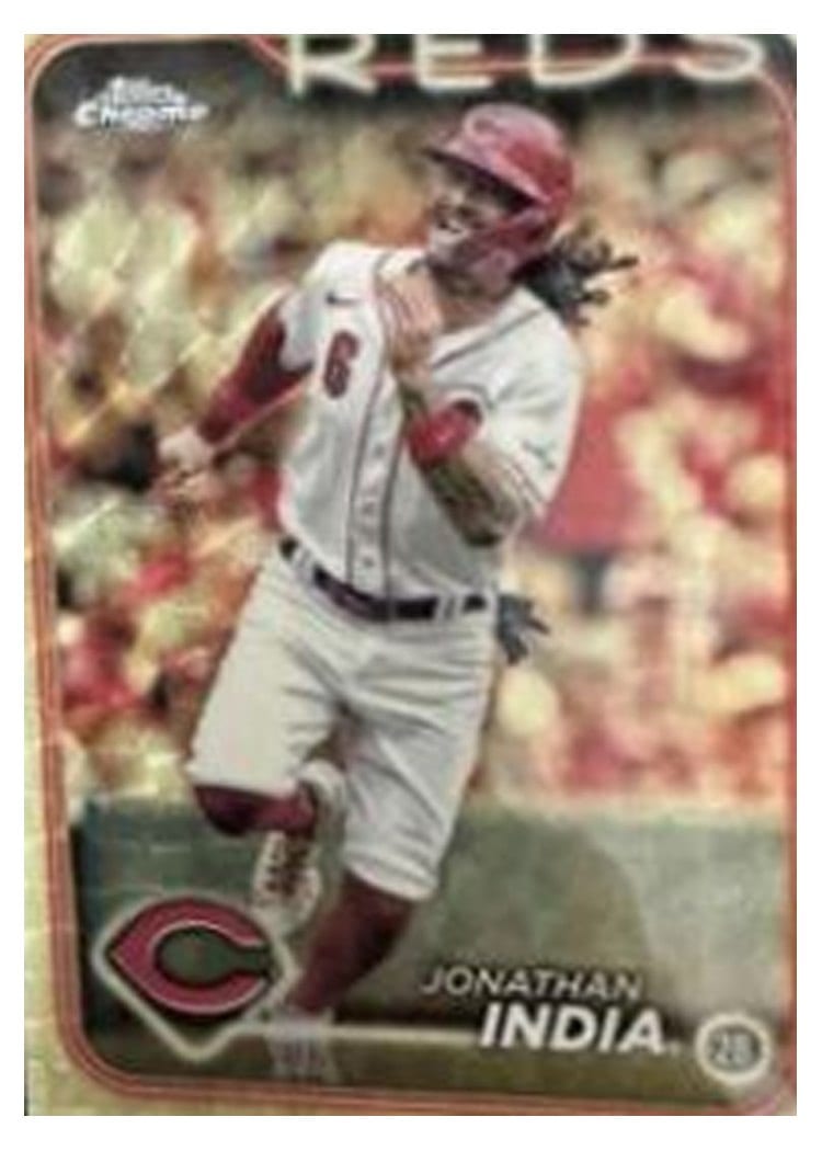 2024 Topps Chrome Logofractor Edition Base Set Jonathan India #185 card