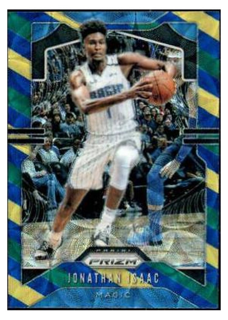 2019-20 Panini Prizm Base Set Jonathan Isaac Blue, Yellow, and Green Choice Prizm #194 card