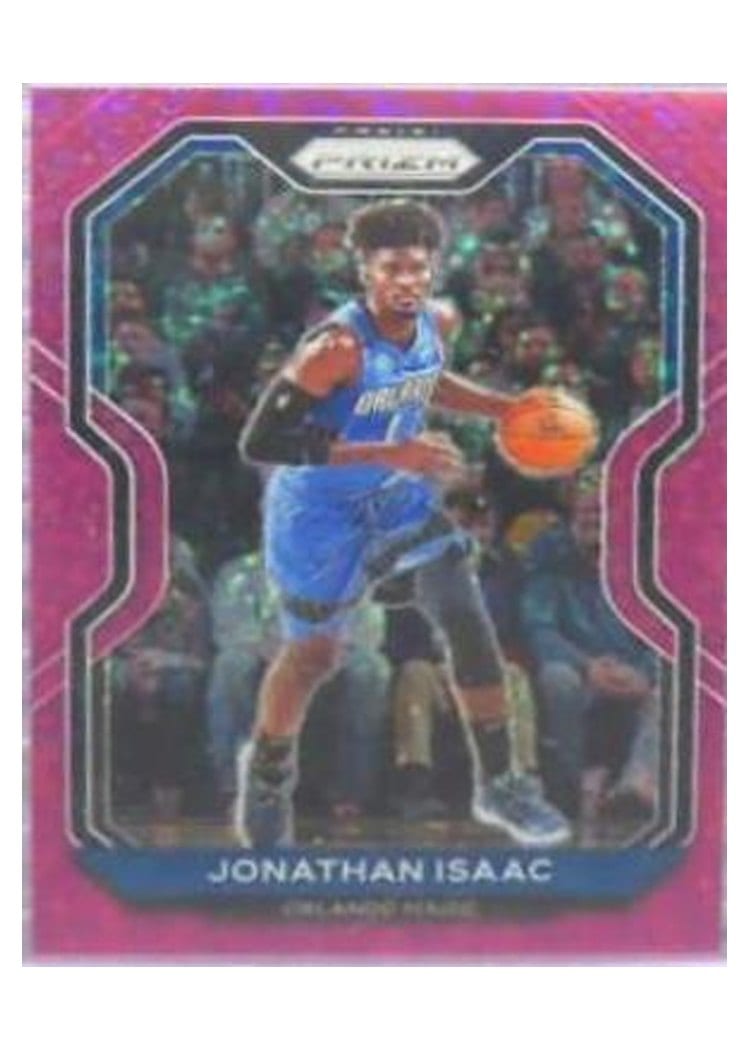 2020-21 Panini Prizm Base Set Jonathan Isaac Fast Break Pink Prizm #250 card