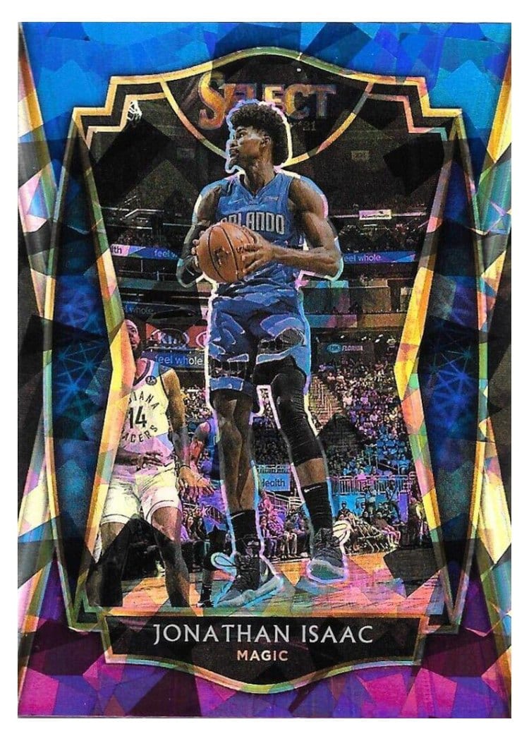 2020-21 Panini Select Base Set Jonathan Isaac Blue White Purple Ice #151 card