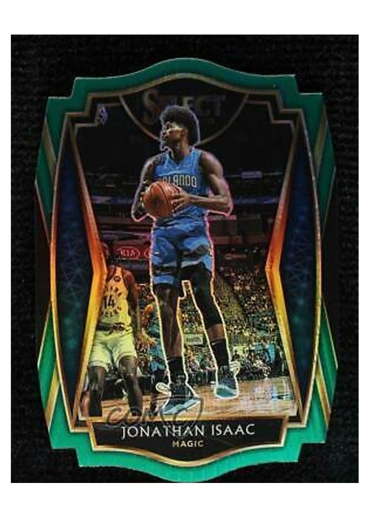 2020-21 Panini Select Base Set Jonathan Isaac Green Prizm Die Cut #151 card