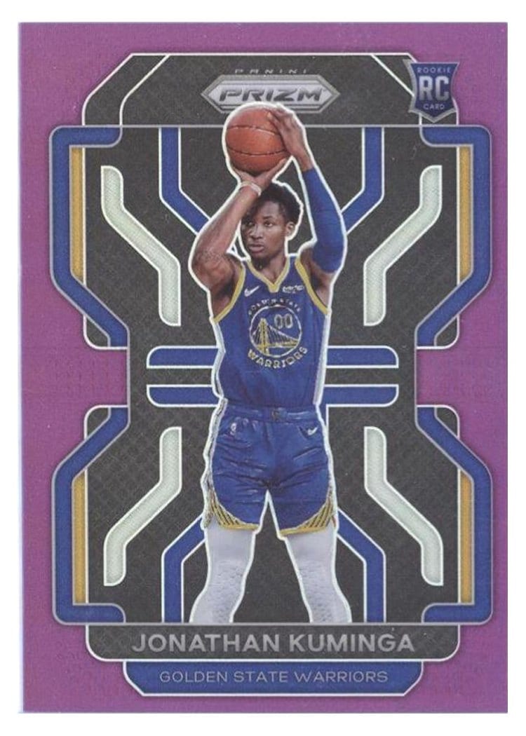 2021-22 Panini Prizm Base Set Jonathan Kuminga Purple Prizm #307 card