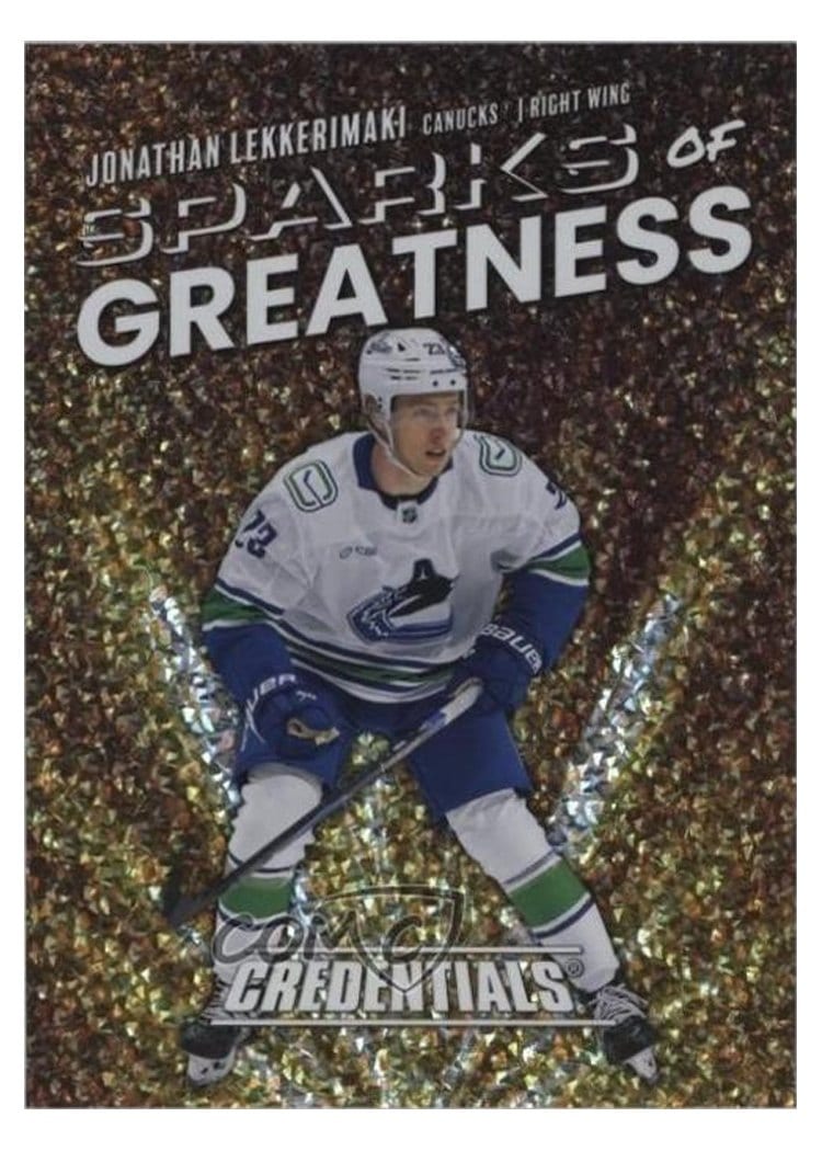 2025-26 Upper Deck Credentials Sparks of Greatness Jonathan Lekkerimaki #SG-8 card