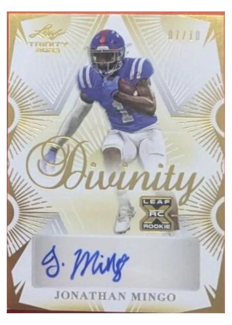 2023 Leaf Trinity Divinity Autograph Jonathan Mingo #D-JM2 card