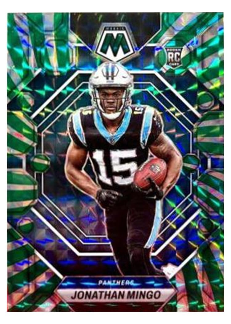 2023 Panini Mosaic Base Set Jonathan Mingo Green Swirl #336 card