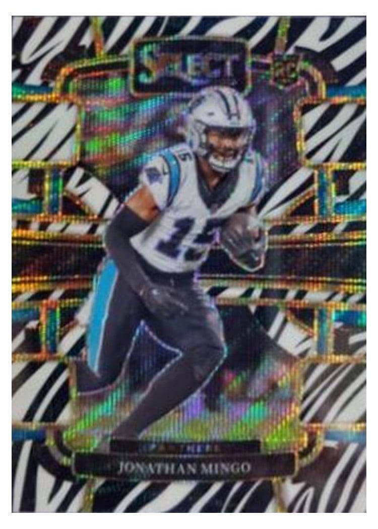 2023 Panini Select Base Set Jonathan Mingo Zebra Prizm Die-Cut #16 card