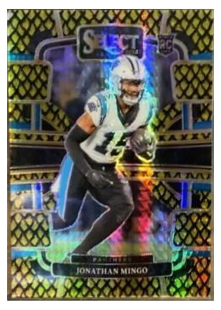 2023 Panini Select Base Set Jonathan Mingo Dragon Scale Gold Prizm #16 card