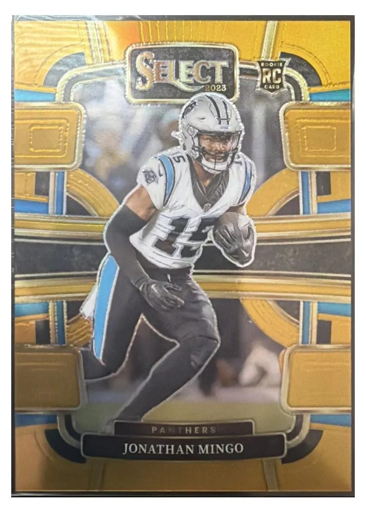 2023 Panini Select Base Set Jonathan Mingo Gold Prizm #16 card
