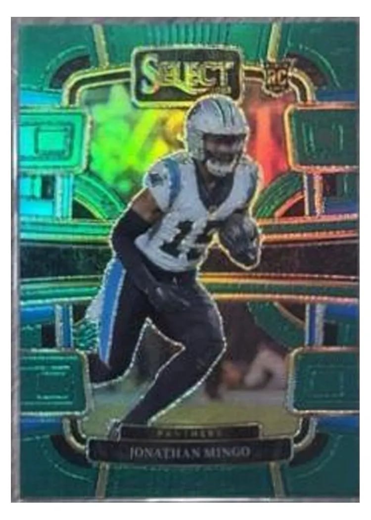 2023 Panini Select Base Set Jonathan Mingo Green Prizm #16 card