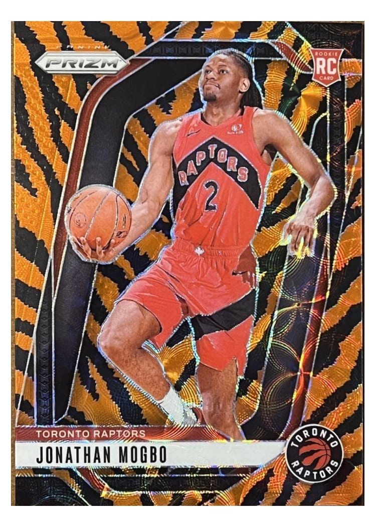 2024-25 Panini Prizm Base Set Jonathan Mogbo Choice Tiger Stripe #260 card