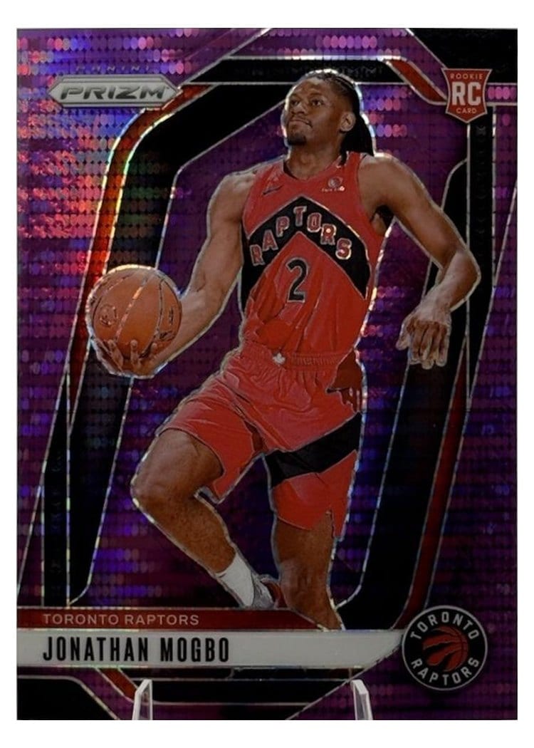 2024-25 Panini Prizm Base Set Jonathan Mogbo Purple Pulsar #260 card
