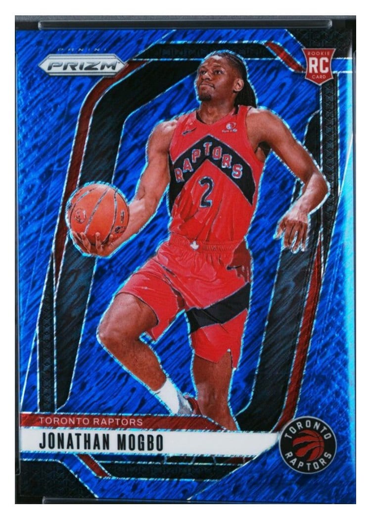 2024-25 Panini Prizm Base Set Jonathan Mogbo Blue Shimmer FOTL #260 card