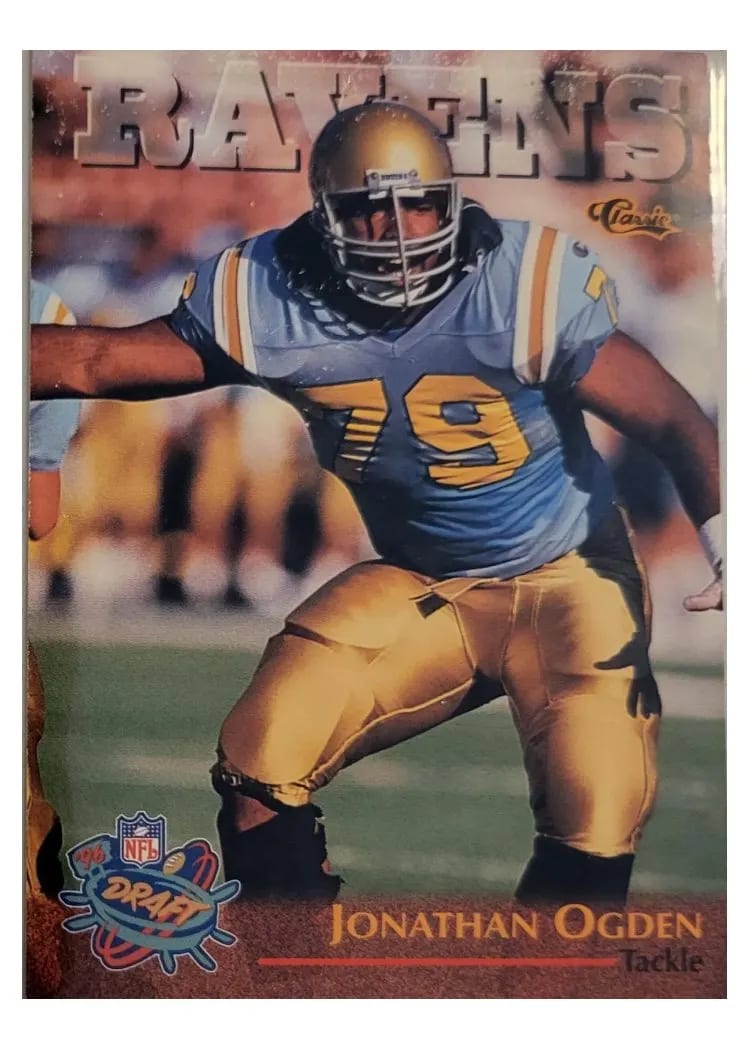 1996 Classic NFL Draft Jonathan Ogden #2 card