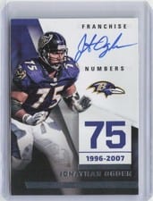 2022 Panini Illusions Franchise Numbers Jonathan Ogden #FN-JO card