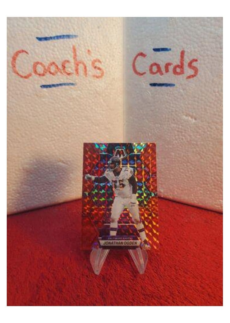 2023 Panini Mosaic Base Set Jonathan Ogden Red #20 card