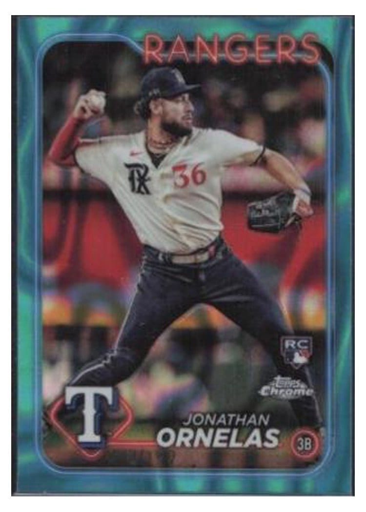 2024 Topps Chrome Base Set Jonathan Ornelas Aqua Lava Refractor #74 card
