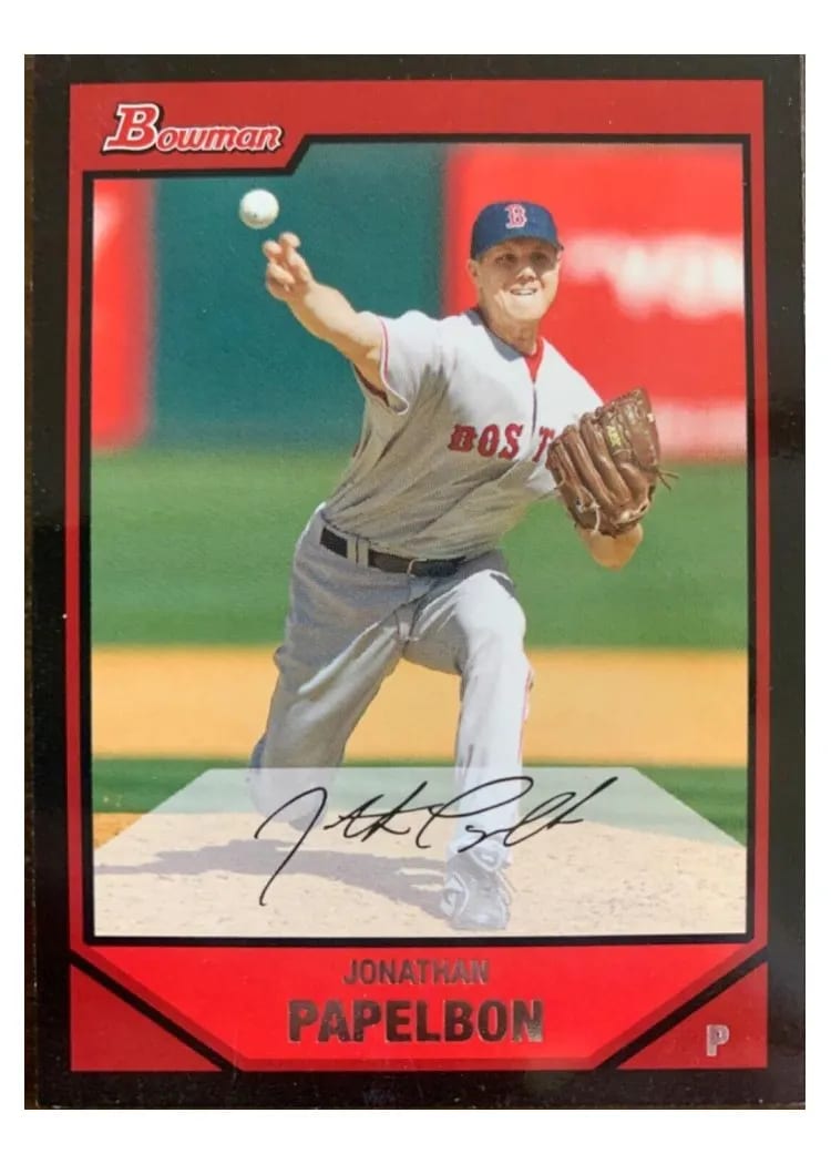 2007 Bowman Jonathan Papelbon #6 card