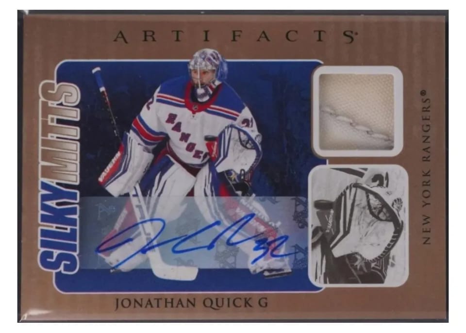 2024-25 Upper Deck Artifacts Silky Mitts Jonathan Quick #SM-JQ card