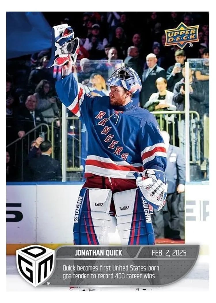 2024 Upper Deck Game Dated Moments Jonathan Quick #51 card