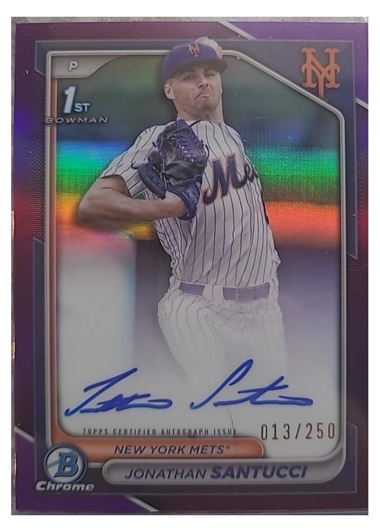 2024 Bowman Draft Chrome Prospect Autographs Jonathan Santucci #CPA-JS card