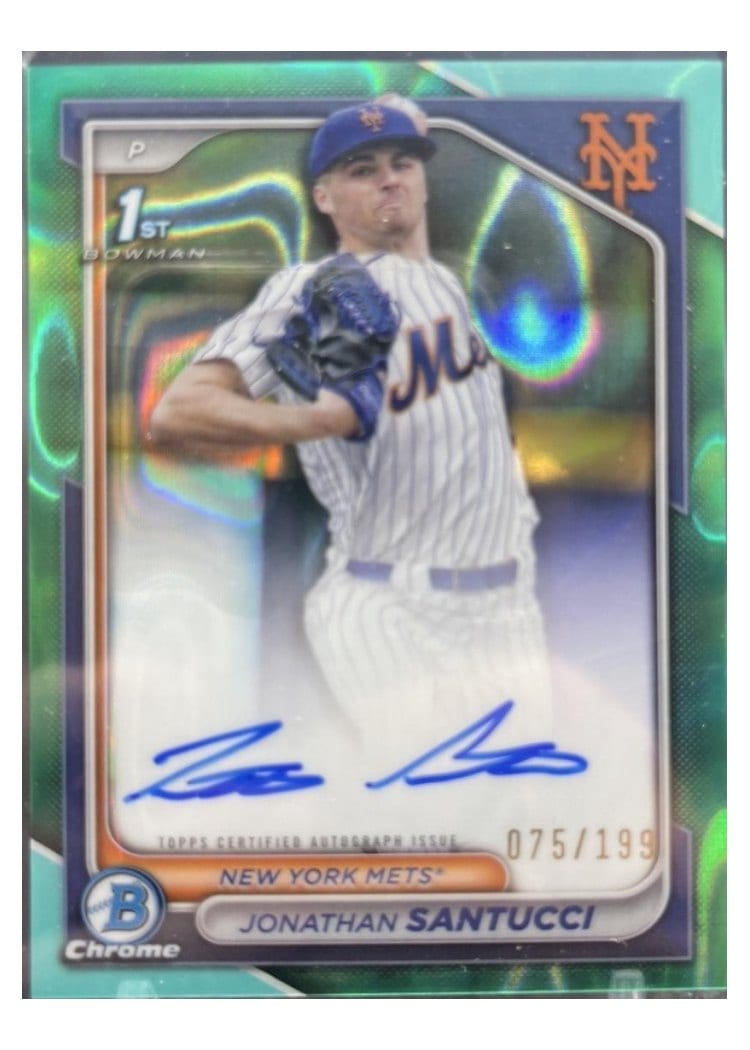 2024 Bowman Draft Chrome Prospect Autographs Jonathan Santucci #CPA-JS card