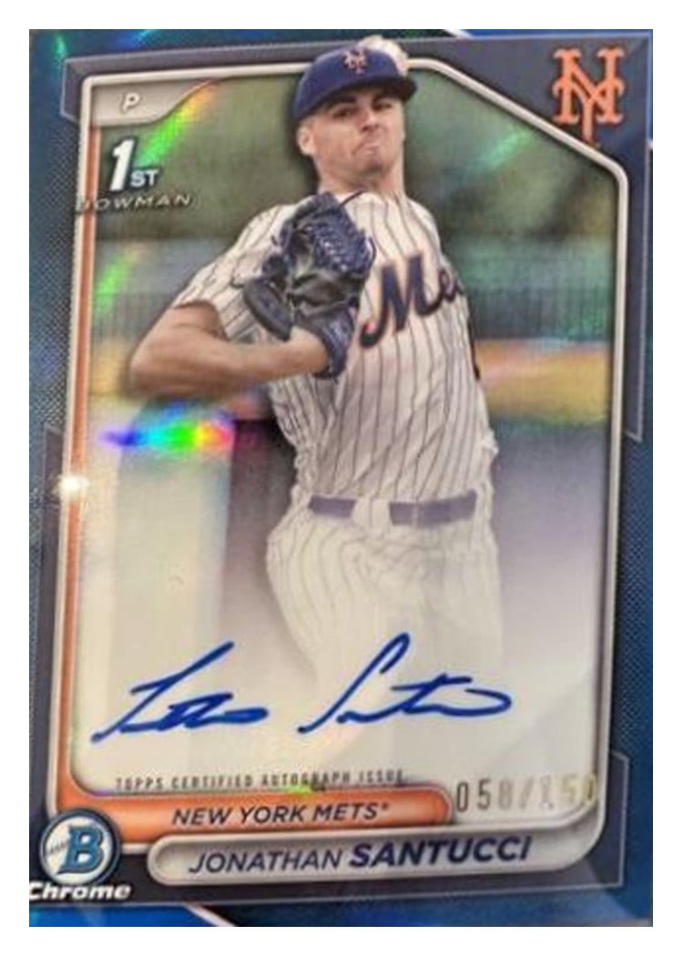 2024 Bowman Draft Chrome Prospect Autographs Jonathan Santucci #CPA-JS card