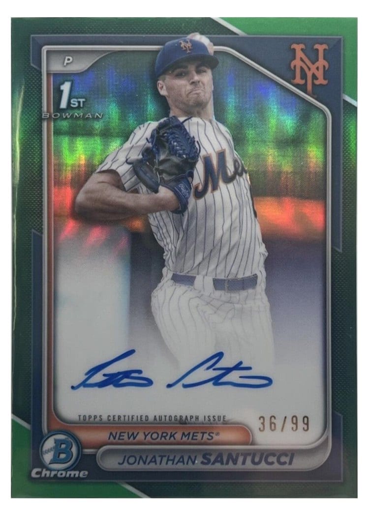 2024 Bowman Draft Chrome Prospect Autographs Jonathan Santucci #CPA-JS card