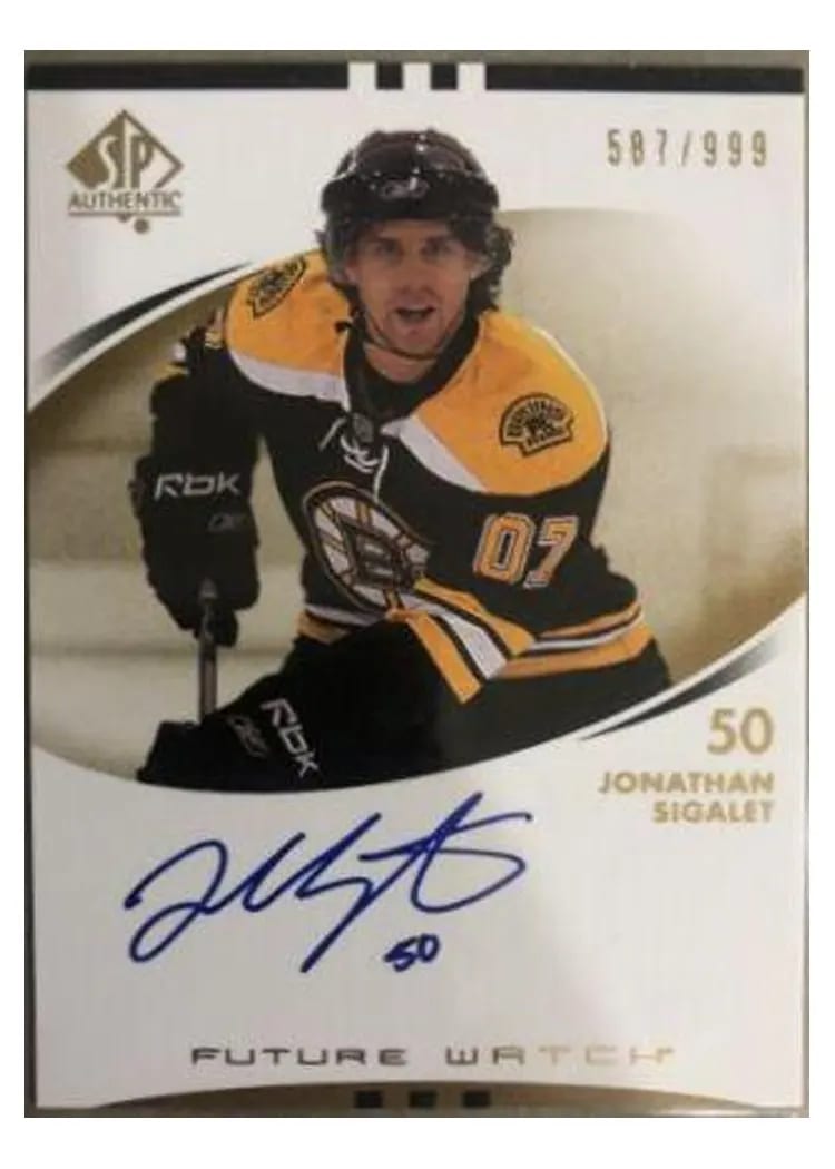 2007 SP Authentic Jonathan Sigalet #207 card