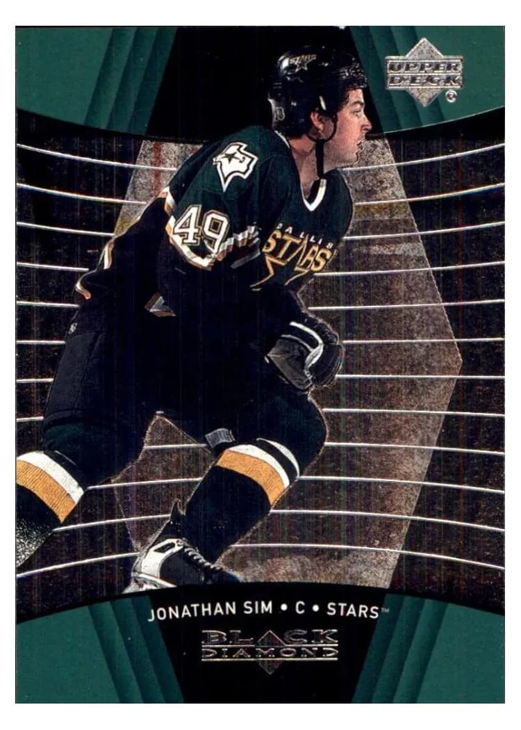 1999 Upper Deck Black Diamond Jonathan Sim #32 card