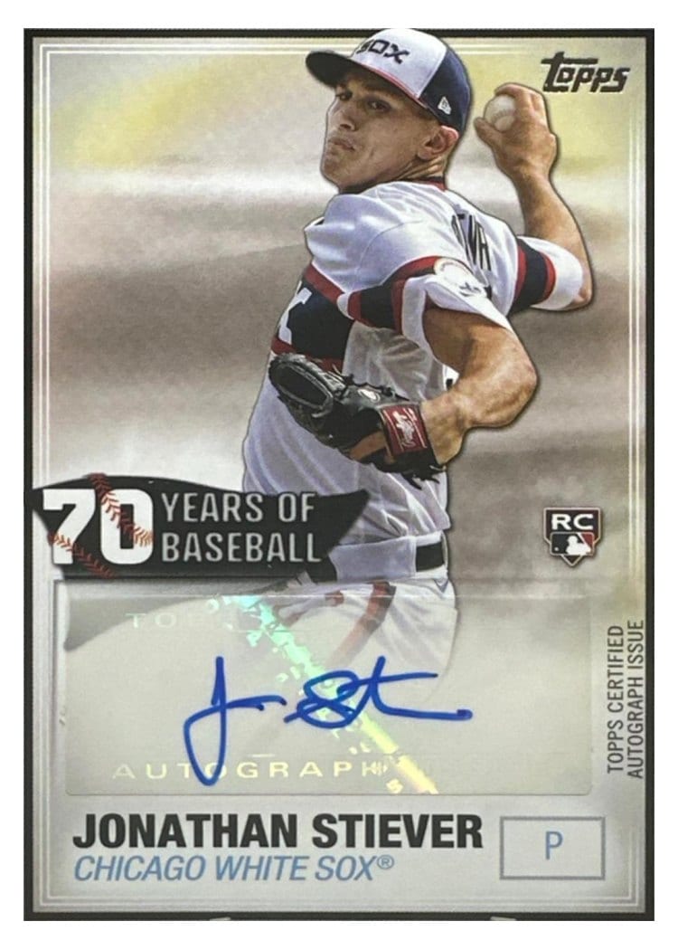 2021 Topps 70 Years of Baseball Autographs Jonathan Stiever #70YA-JST card