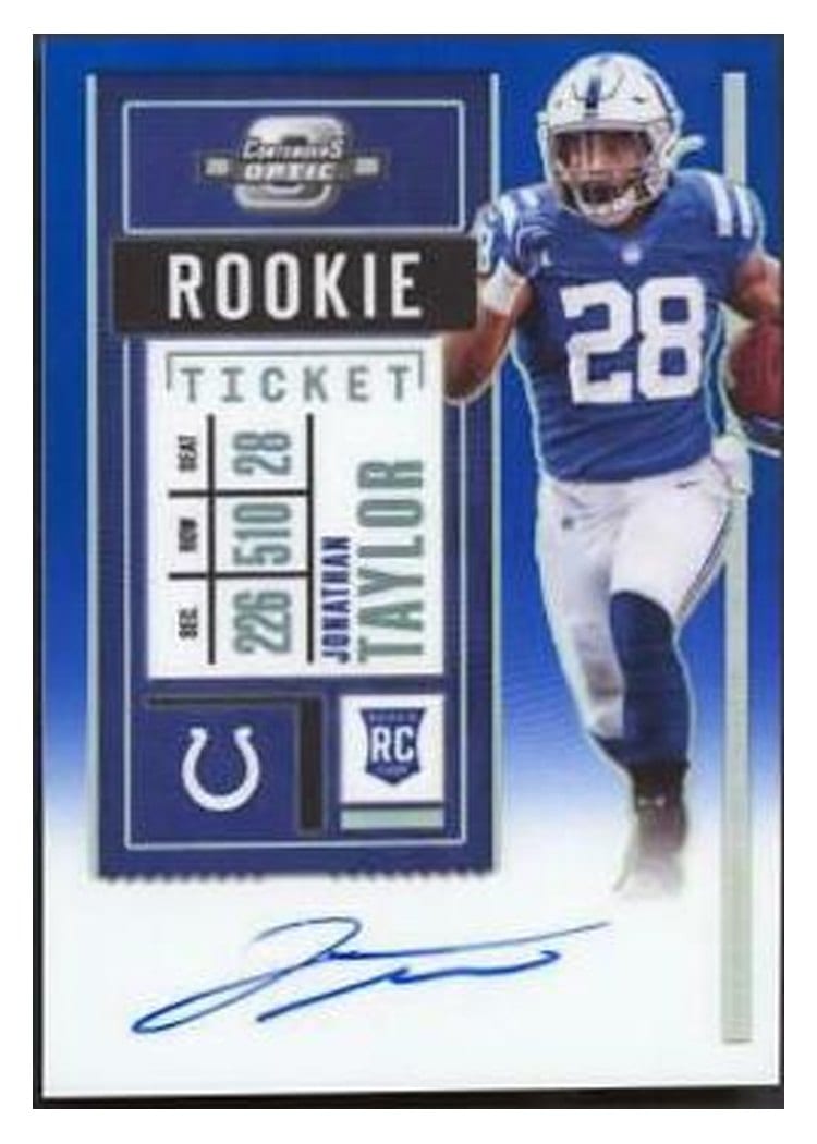2020 Panini Contenders Optic Base Set Jonathan Taylor #116 card