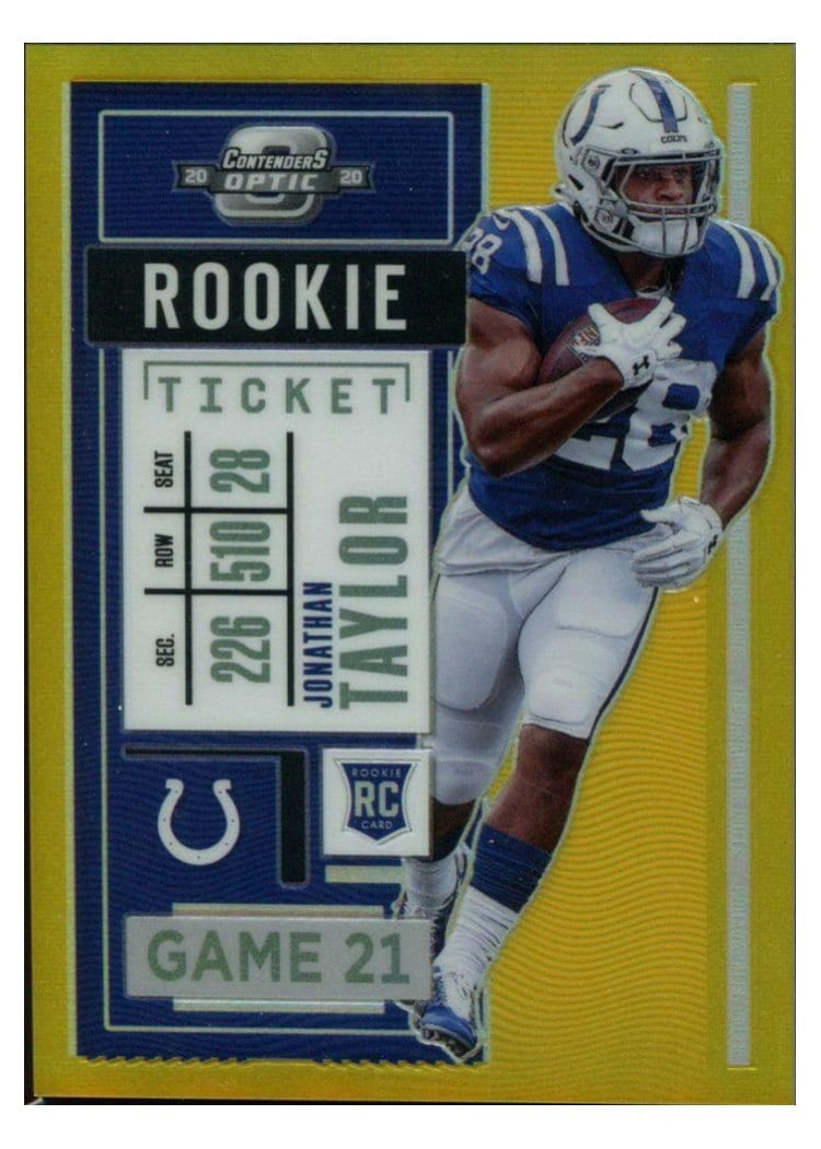 2020 Panini Contenders Optic Base Set Jonathan Taylor #82 card