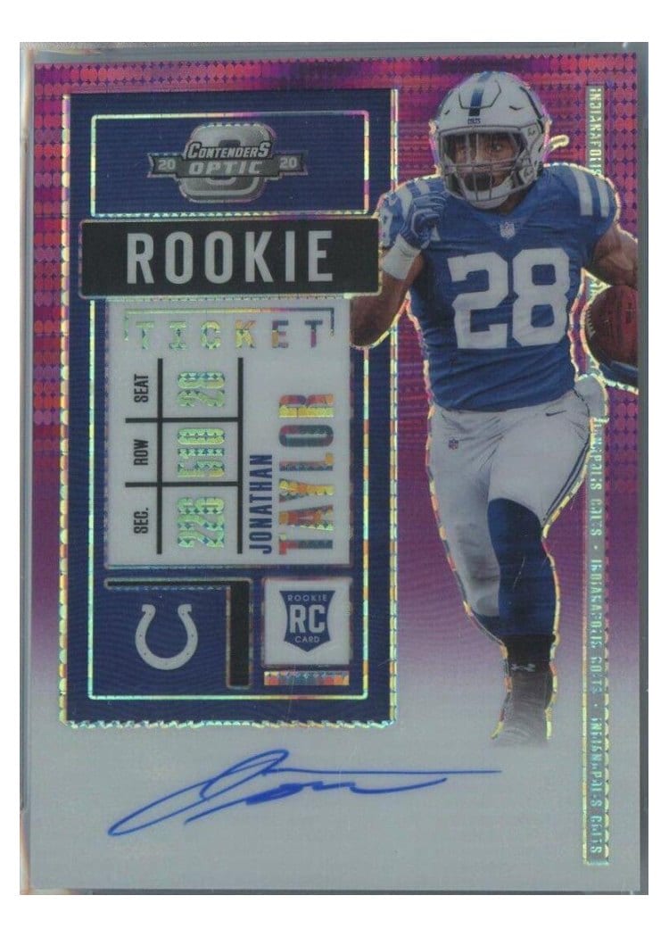 2020 Panini Contenders Optic Base Set Jonathan Taylor #82 card