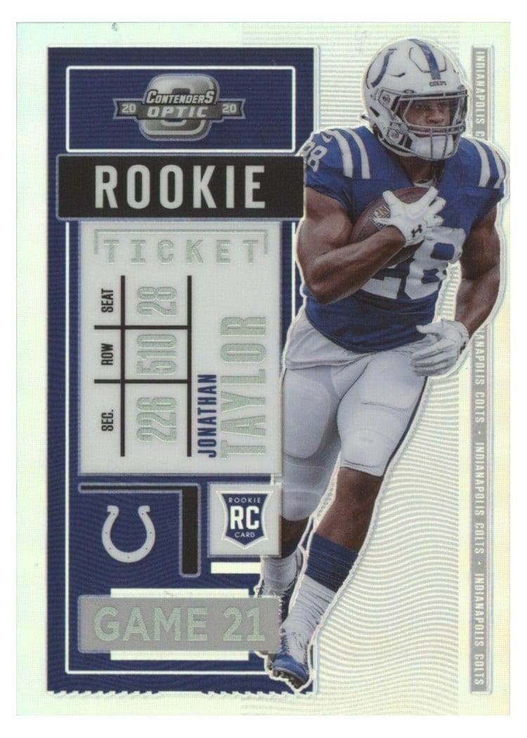 2020 Panini Contenders Optic Base Set Jonathan Taylor #82 card