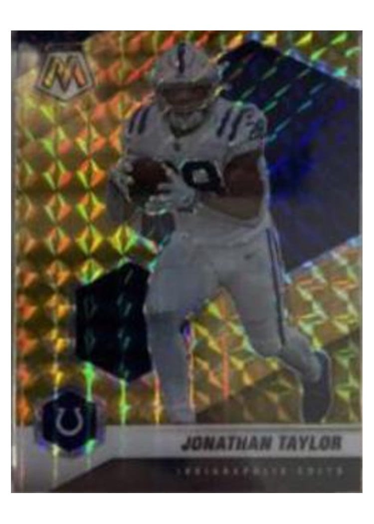 2021 Panini Mosaic Base Set Jonathan Taylor Gold Mosaic #96 card