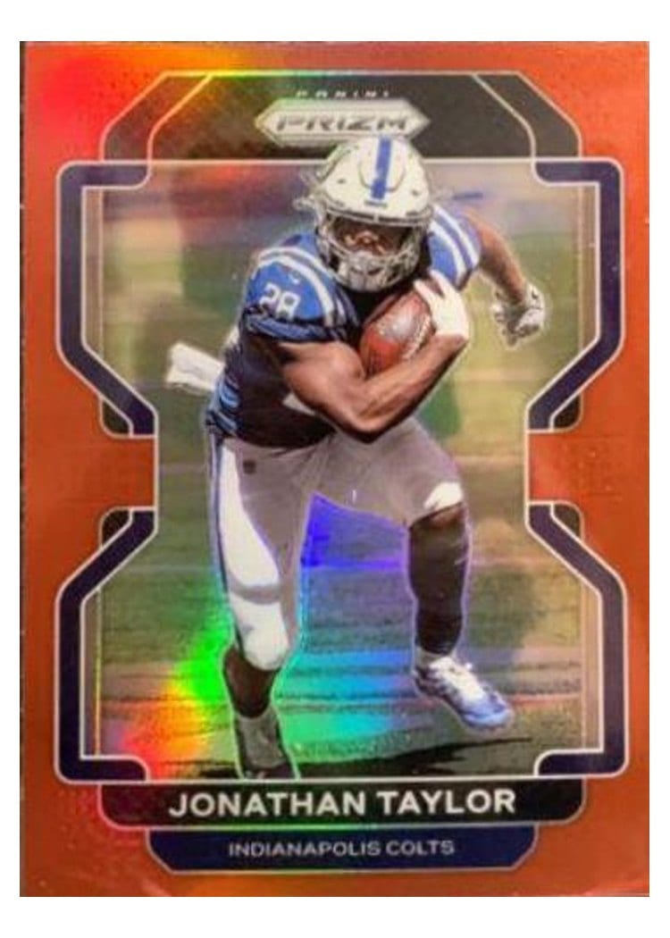 2021 Panini Prizm Base Set Jonathan Taylor Red Prizm #25 card