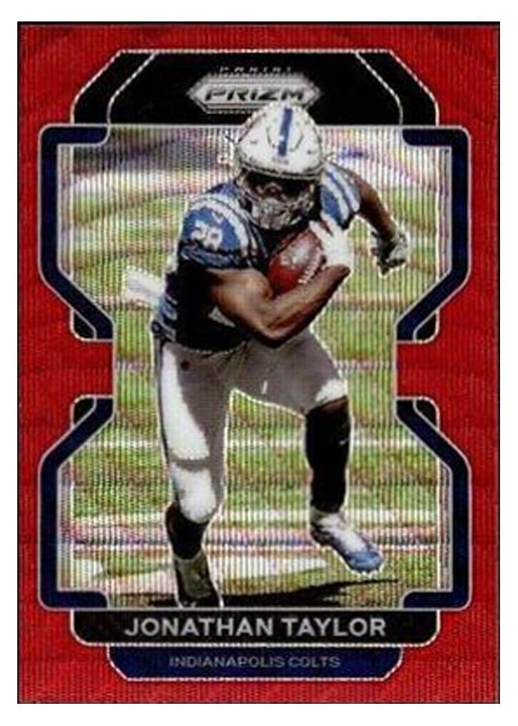 2021 Panini Prizm Base Set Jonathan Taylor Red Wave Prizm #25 card