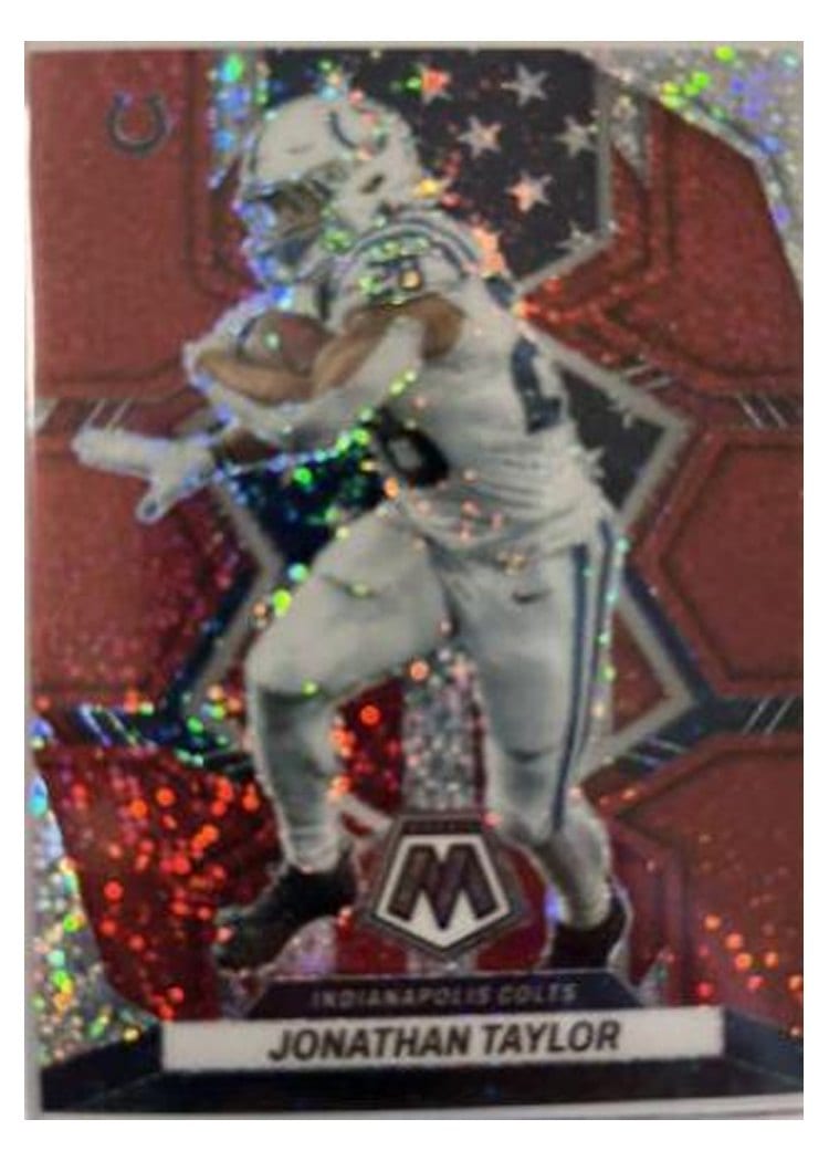 2022 Panini Mosaic Base Set Jonathan Taylor Red Sparkle #260 card