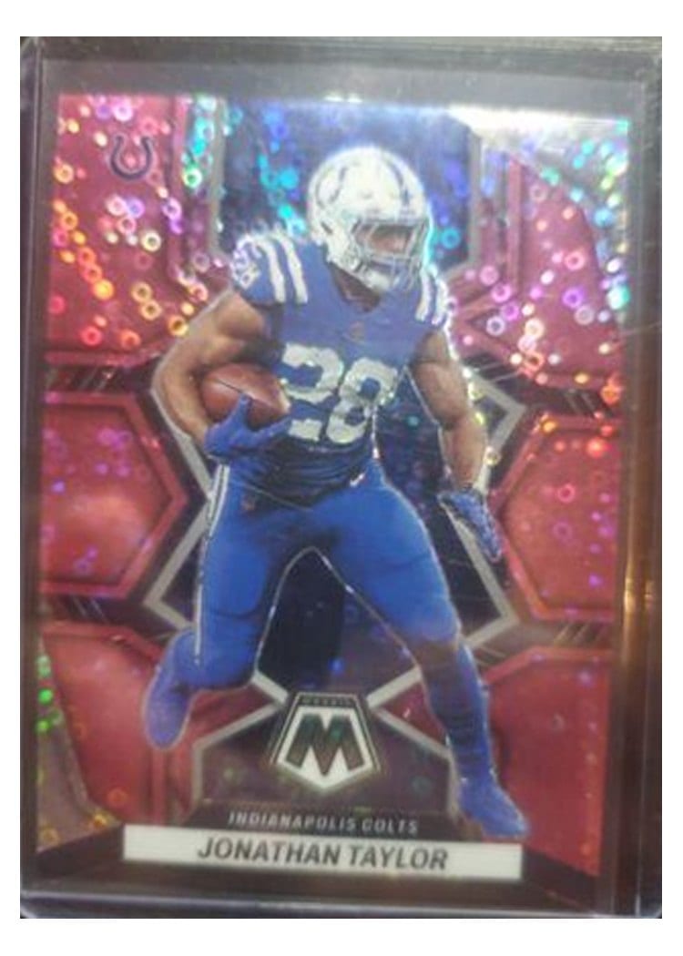2022 Panini Mosaic Base Set Jonathan Taylor No Huddle Pink #83 card