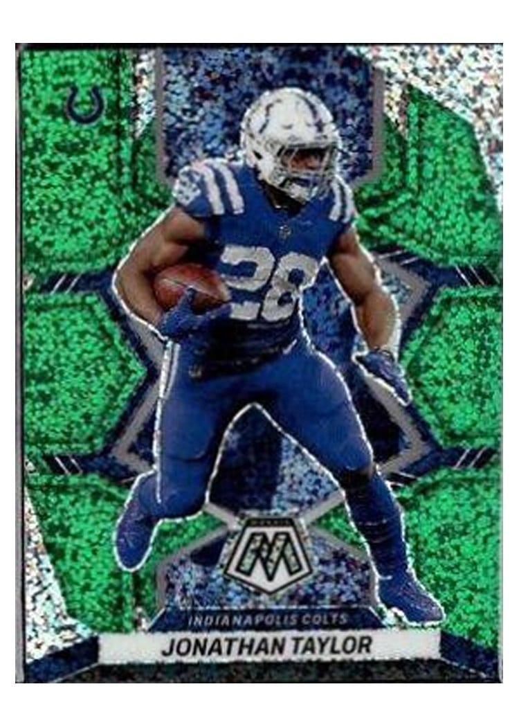 2022 Panini Mosaic Base Set Jonathan Taylor Green Sparkle #83 card
