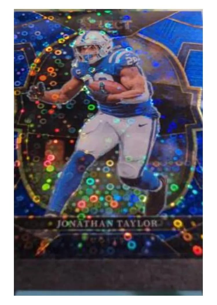 2022 Panini Select Base Set Jonathan Taylor Blue Disco #44 card
