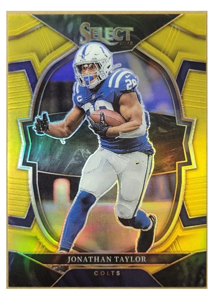 2022 Panini Select Base Set Jonathan Taylor Gold #44 card